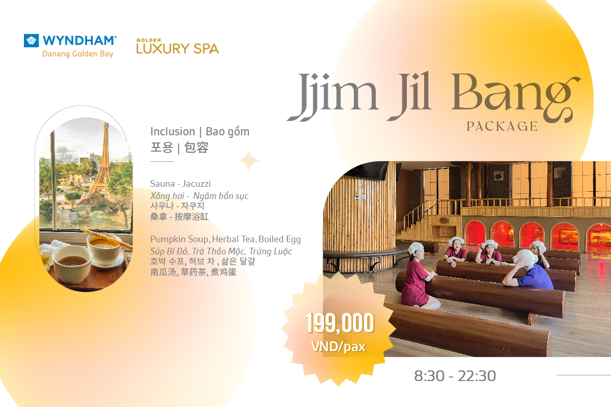 Experience the tranquility of Korean Jjim Jil Bang at Wyndham Danang Golden Bay!