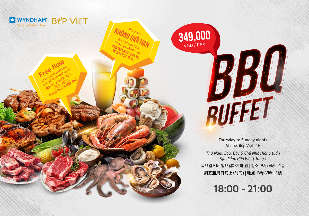 BBQ Buffet With Free-flow Drink By The Bay!
