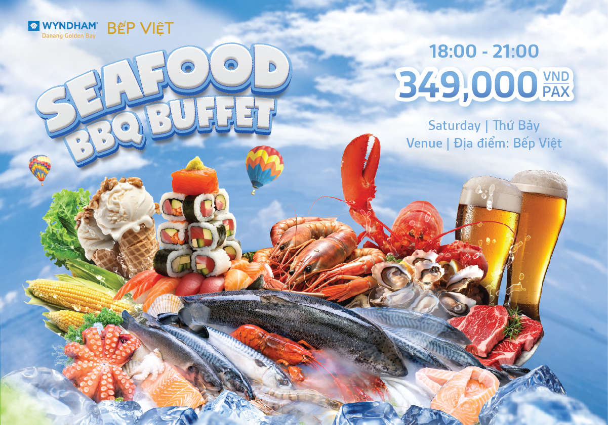 Seafood BBQ Buffet with unlimited drink offer at only 349,000 VND!